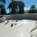 Travaux de construction piscine dans une résidence à Cannes, Côte d'Azur.