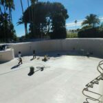 Travaux de construction piscine dans une résidence à Cannes, Côte d'Azur.